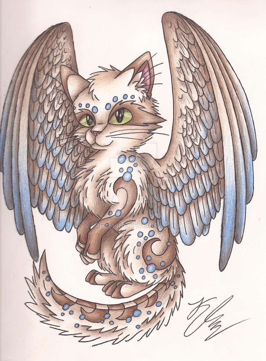 Winged Cat AUCTION CLOSED by CometShine on DeviantArt