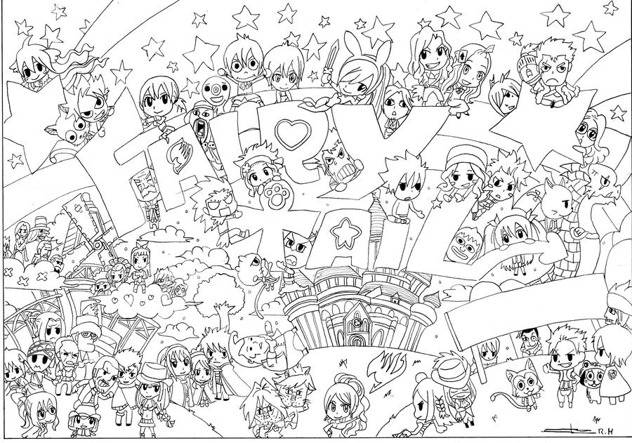 fairy tail coloring pages anime chibis - photo #14