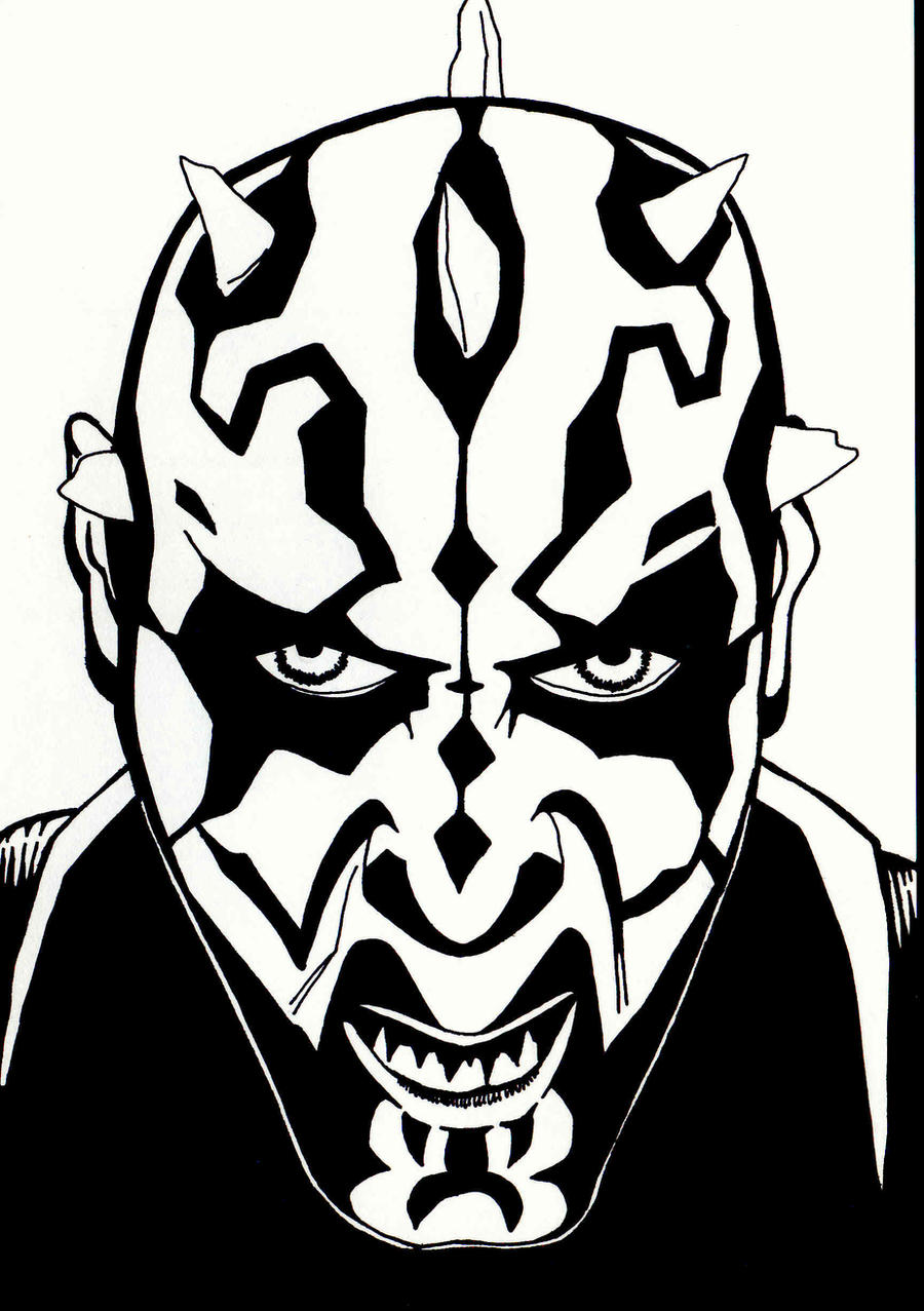 darth maul face coloring pages - photo #6