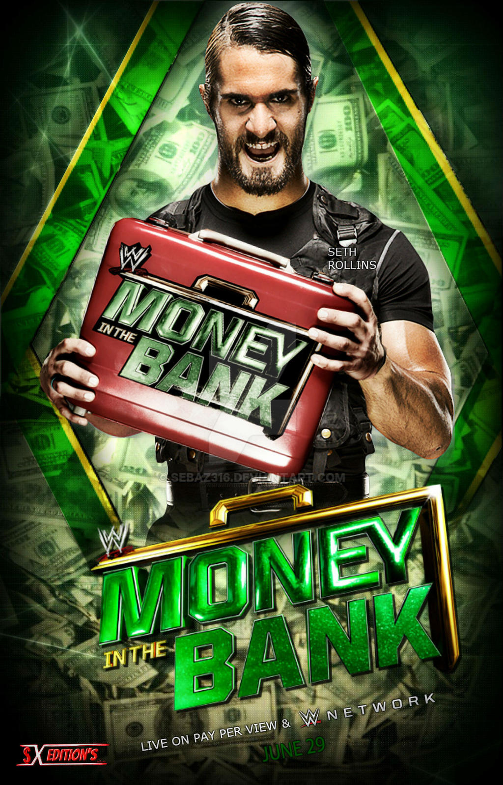 Image result for money in the bank 2015 poster