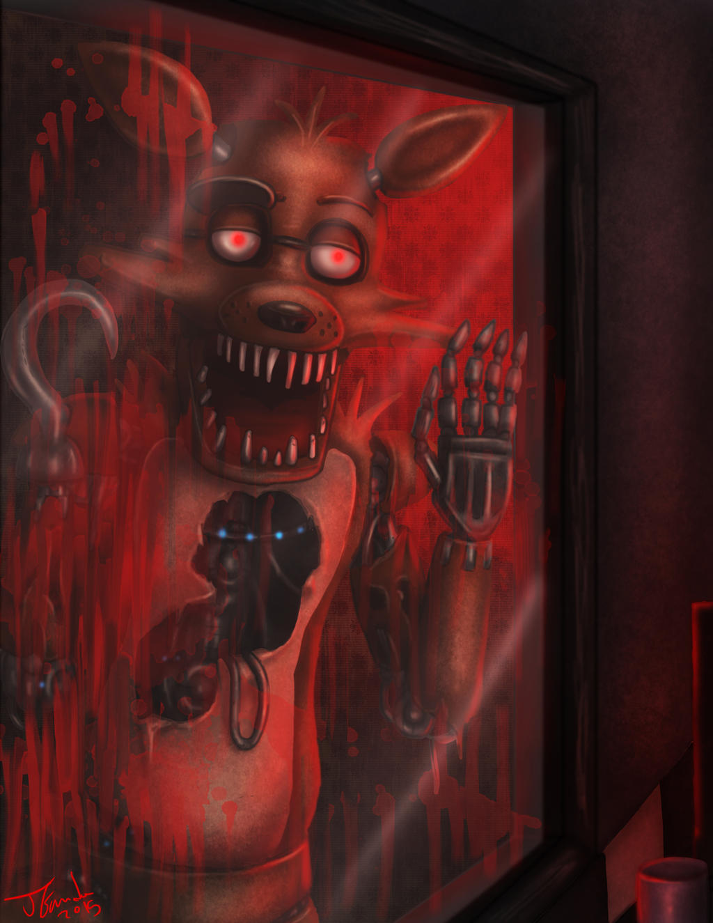 Download Fnaf Scary Nightmare Foxy Wallpaper