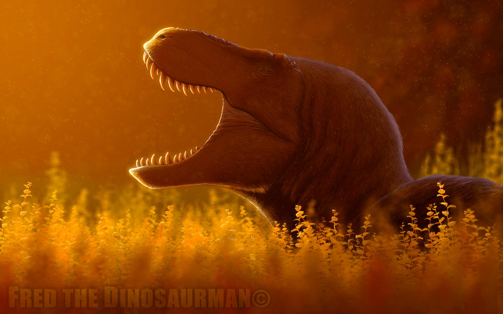 Resting Tyrannosaurus Rex by FredtheDinosaurman