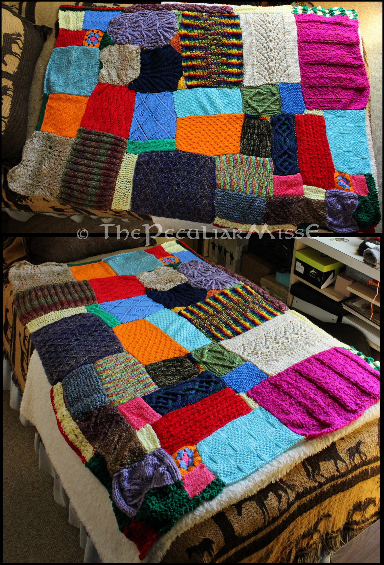 Scrap Yarn Blanket by ThePeculiarMissE on DeviantArt