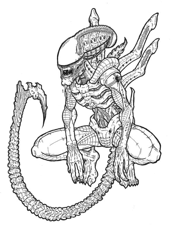 Scary Alien Pages Coloring Pages