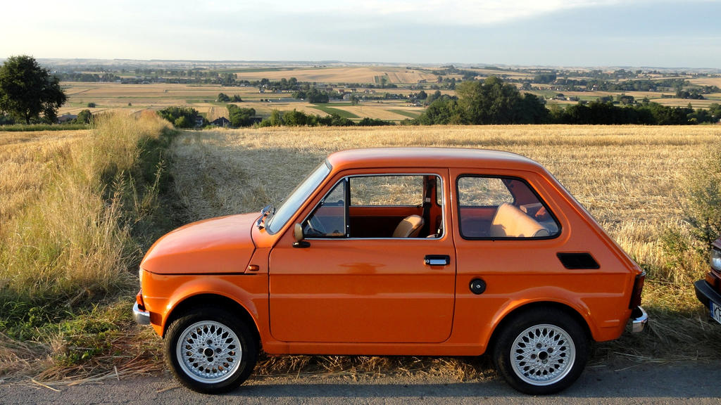 1985 Polski Fiat 126p in sunset colour by grzesiol on
