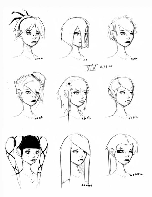 middle hair style