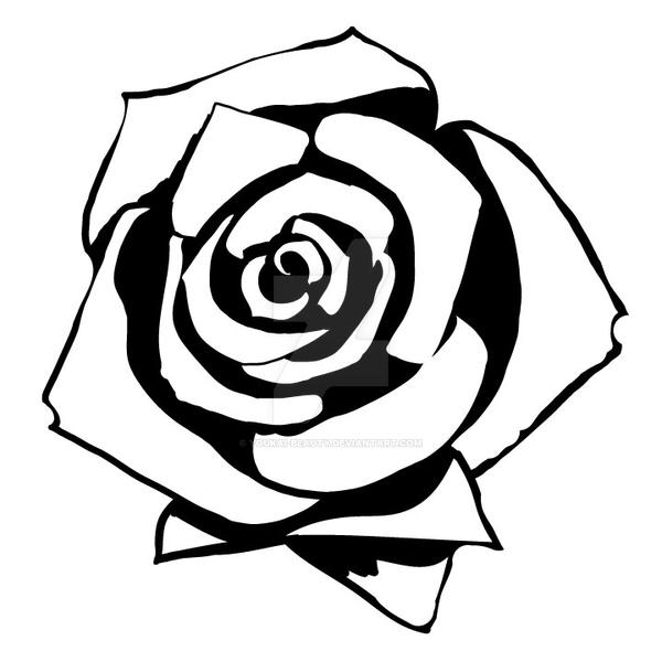 clipart rose outline - photo #49