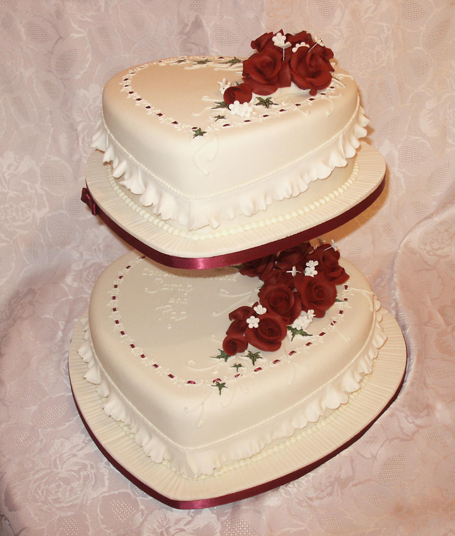 Heart shaped wedding cakes