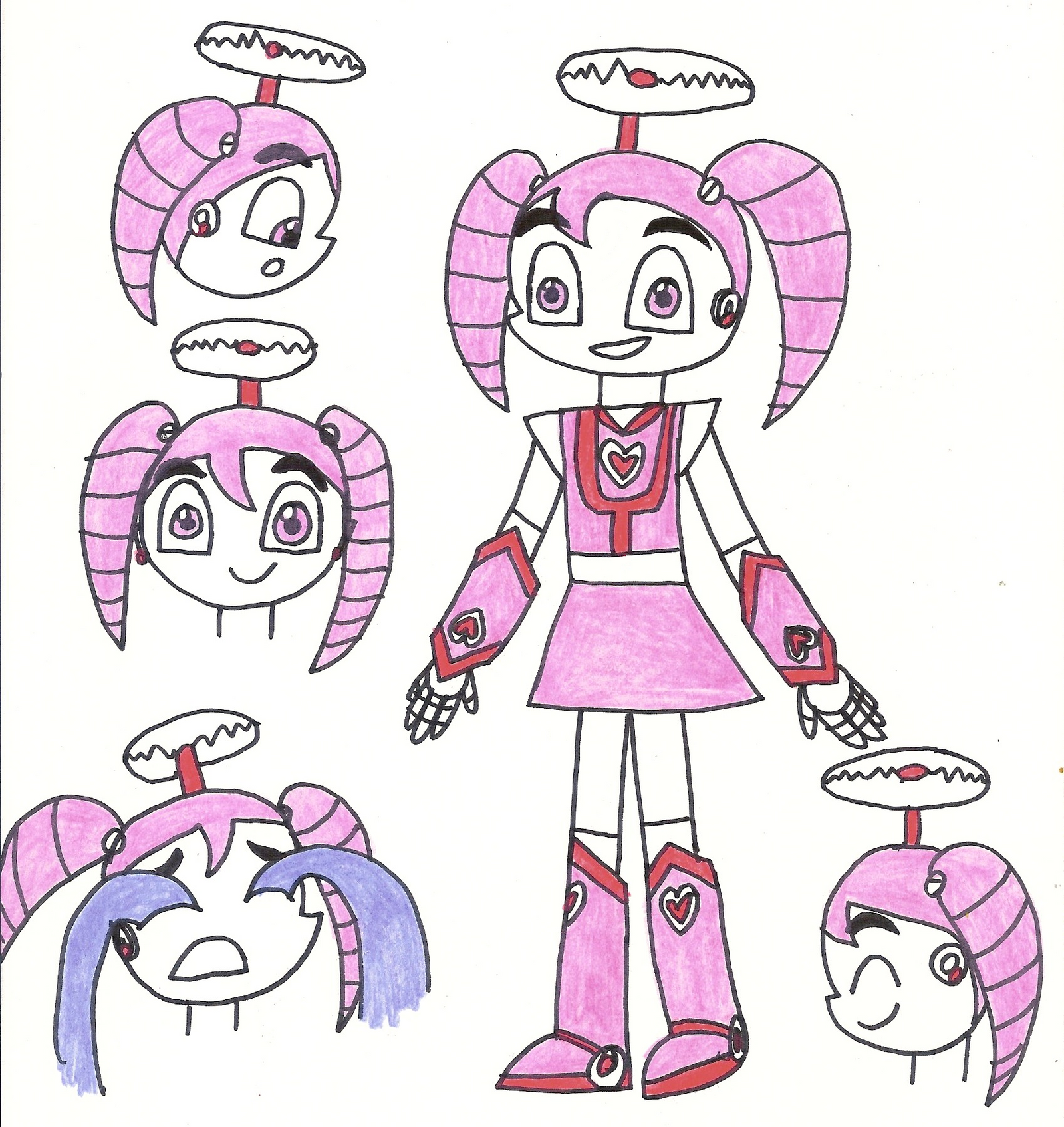 HaVTitH - Ai-Ya the Robot Girl in cartoon style by Magic-Kristina-KW on