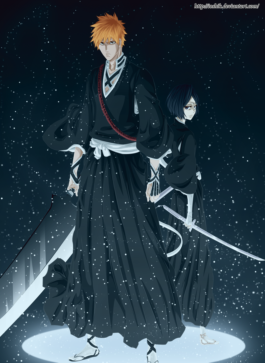 Ichigo and Rukia by ioshik on DeviantArt