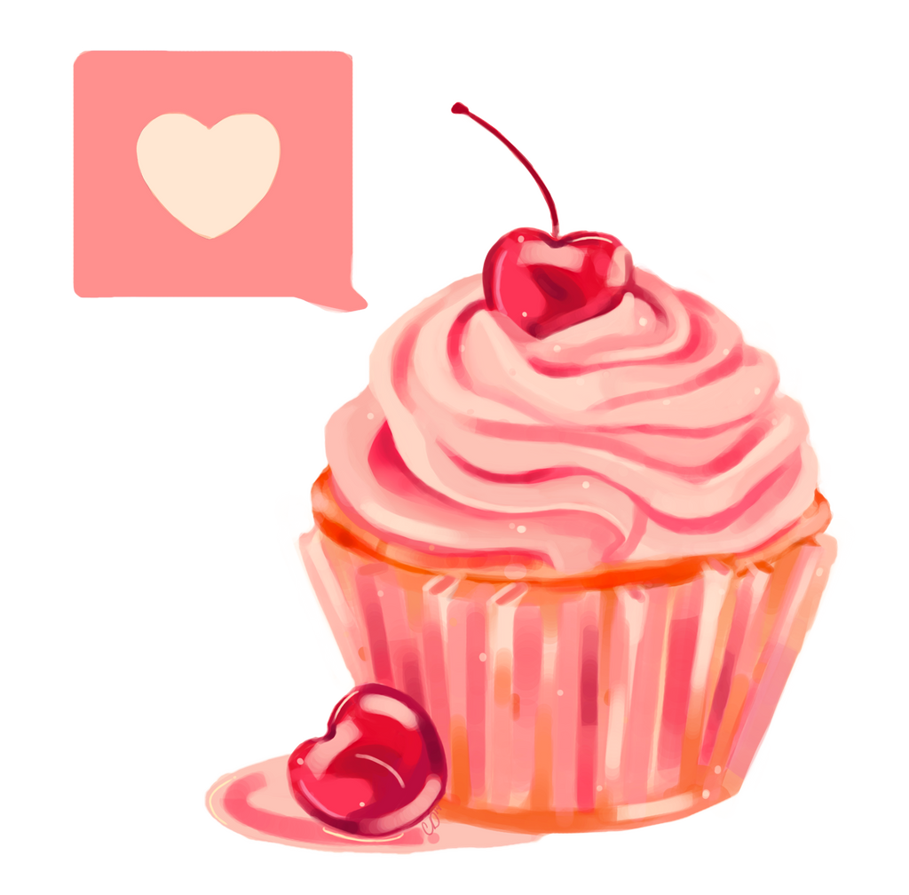 Cherry Heart Cupcake PNG by MagicalMoments16 on DeviantArt