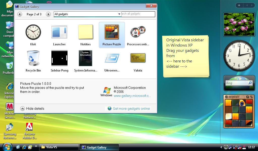 Błąd paska bocznego systemu Windows Vista